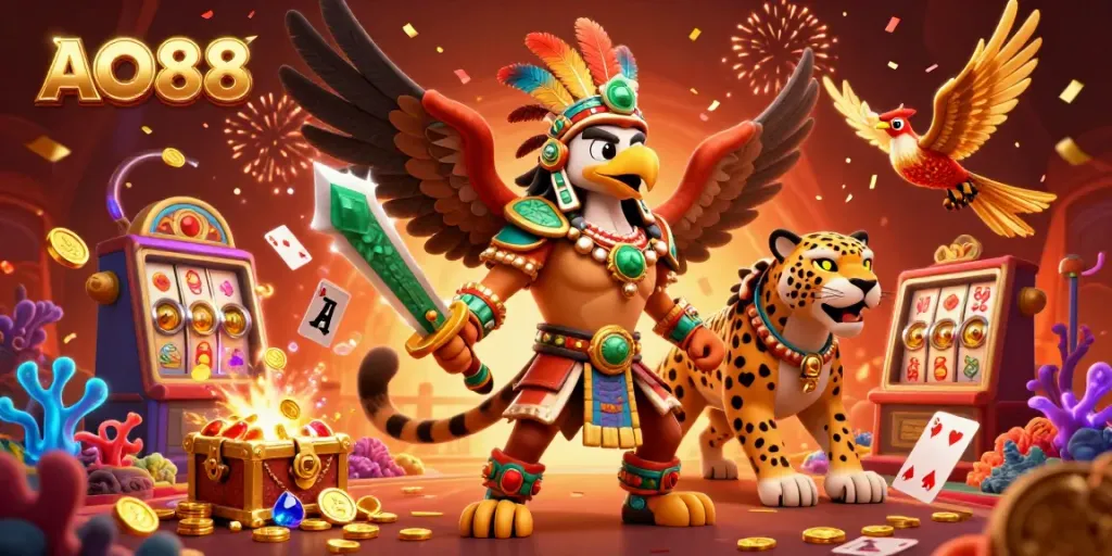Spin the reels with AO88! Experience thrilling Aztec-themed adventures and unlock treasure.