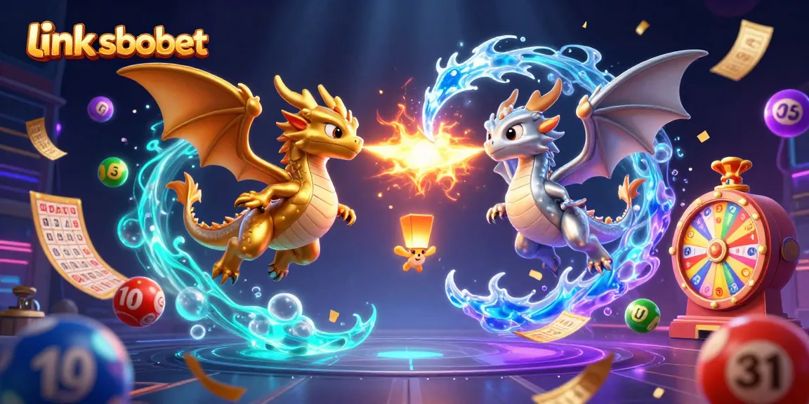 Experience thrilling gameplay with link sbobet, where gold and silver dragons symbolize betting excitement.