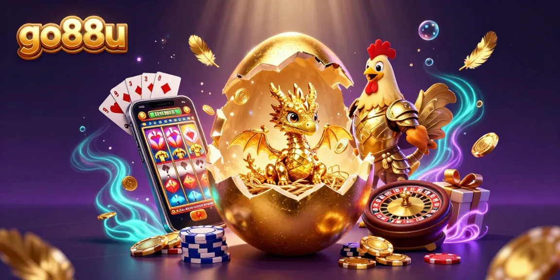 Experience the vibrant world of go88u with dazzling golden elements and engaging casino games.